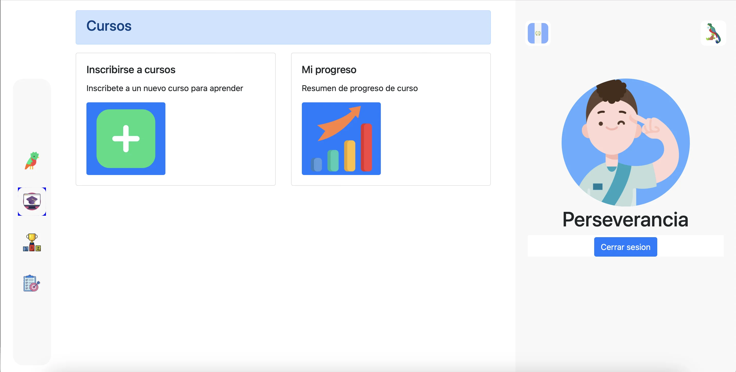 Listado de cursos disponibles