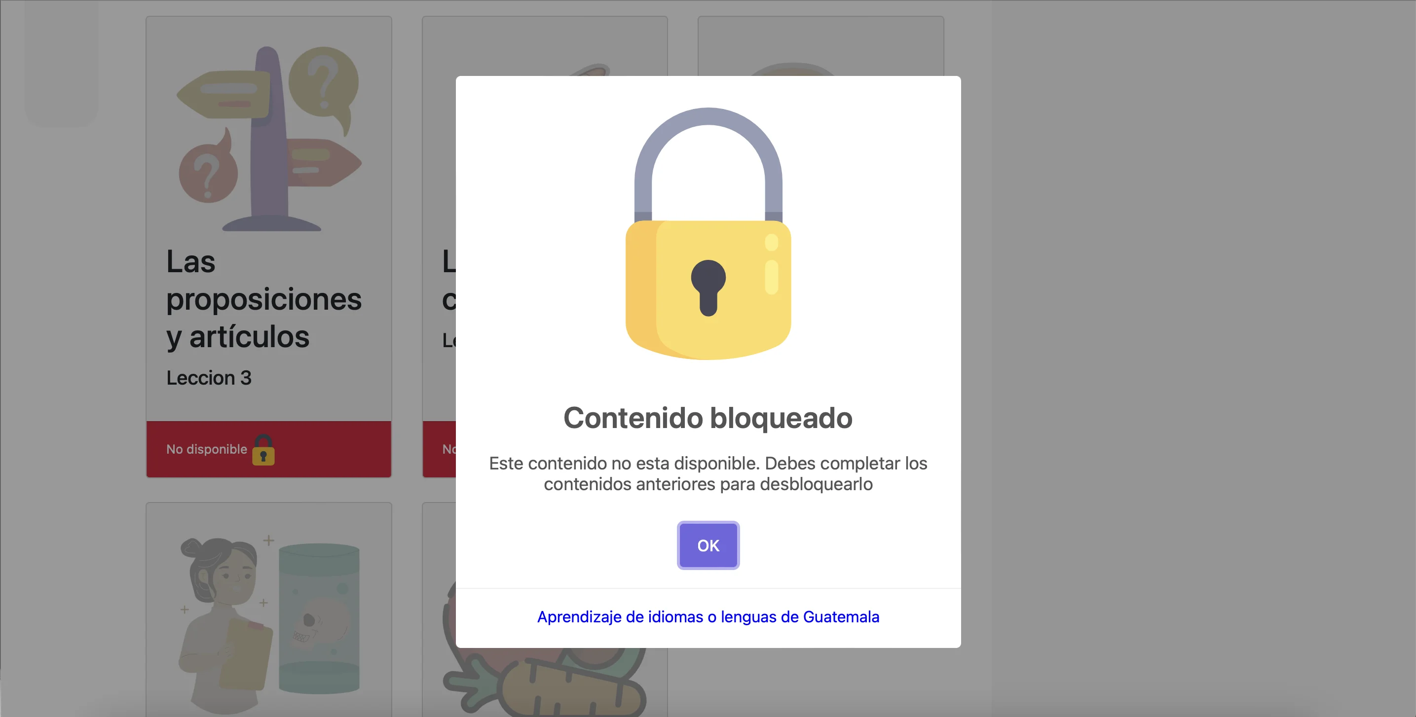 Contenido de cursos inscritos