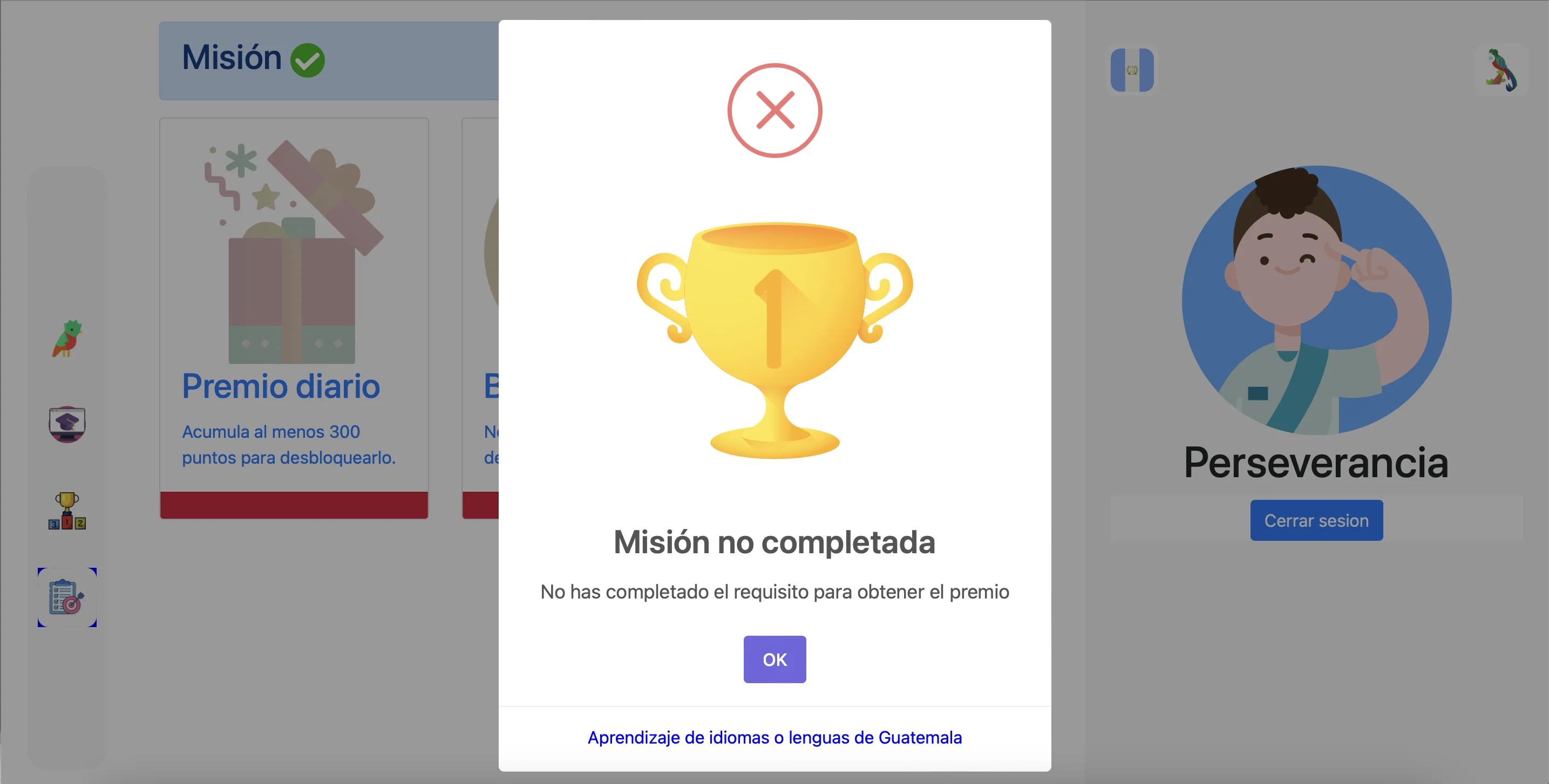 Desbloquear premios